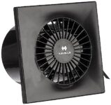 Havells Ventil Air DXZ 100mm Exhaust Fan| Duct Size: Ø3.9, Cut Out Size: Ø4.1, Watt: 18, RPM: 2500, Air Delivery: 90, Suitable for Kitchen, Bathroom, and Office, Warranty: 2 Years (Black)