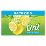 Liril Lemon & Tea Tree Natural Bathing Soap for Body 125 g (Combo Pack of 6) Refreshing Bath Soap Bar for Men & Women – Sulphate Free|| Paraben Free