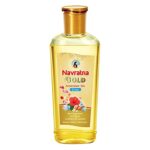 Navratna Gold Ayurvedic Oil |Non Sticky and Non Greasy |Mild Fragrance| Goodness of Almonds and 9 Ayurvedic Herbs |Relieves Body Aches, Sleeplessness, Headache and Fatigue, 500ml