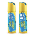 SET WET Deodorant For Men Cool Avatar Refreshing Mint, 150ml (Pack of 2)