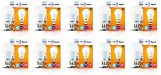 wipro Garnet 7W LED Bulb for Home & Office |Cool Day White (6500K) | E27 Base|220 degree Light coverage |4Kv Surge Protection |400V High Voltage Protection |Energy Efficient | Pack of 10