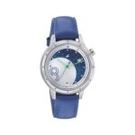 Fastrack Women Leather Space Analog Silver Dial Watch-Nn6194Sl01/Nn6194Sl01, Band Color-Blue