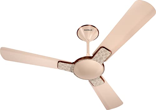 Havells Enticer Art 1200mm 2 Star Energy Saving Ceiling Fan (Fauna Champagne, Pack of 1)