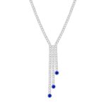 GIVA 925 Silver Blue Lariat Necklace| Pendant to Gift Women & Girls | With Certificate of Authenticity and 925 Stamp | 6 Months Warranty*