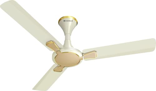 Havells Milor 1200mm 1 Star Energy Saving Ceiling Fan (Pearl Ivory Beige, Pack of 1)
