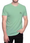 Elegant Sleek Round Neck Solid Coloured Men’s T-Shirt (Pure Cotton) (X-Large, Mint Green)
