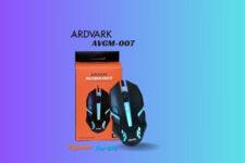ARDVARK AVGM007 Gaming Mouse Wired, Ergonomic Gamer Laptop PC USB Optical Computer Mice with RGB Backlit, 4 Adjustable DPI Up to 2400, 3 Programmable Buttons