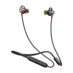 Infinity – JBL Glide 120, in Ear Wireless Earphones with Mic, Deep Bass, Dual Equalizer, 12mm Drivers, Premium Metal Earbuds, Comfortable Flex Neckband, Bluetooth 5.0, IPX5 Sweatproof (Black & Red)