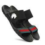 NEELAM ENTERPRISES Men’s Black Green Casual Daily Use Lightweight Slides Slipper 10 (UK/INDIA)
