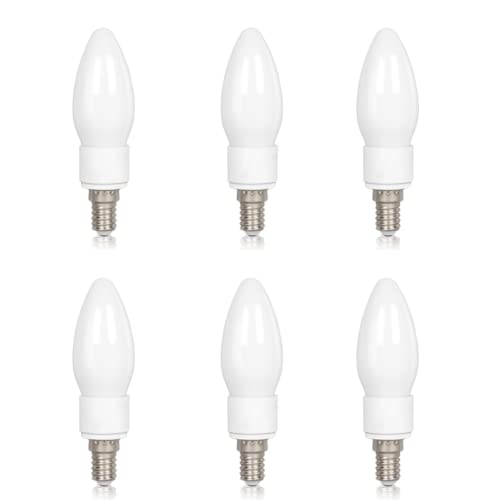 Philips Ace Saver 2.7W E14 LED Glass Candle Bulb | Candle Bulb for Home Decoration | Cool White, Pack of 6