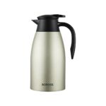 Borosil Stainless Steel Oyster Vacuum Insulated Teapot (Silver, 2 Litre)