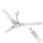 POLYCAB Wizzy Neo 1200mm 5-Star BLDC, Remote Ceiling fan for home | 100% Copper, High Air Delivery, 7 Speed Setting, Sleep Mode, Reverse Rotation, Boost Technology | 3+1 Years Warranty【White Gold】