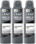 DOVE Men+Care Invisible Dry Spray Antiperspirant Deodorant Spray – For Men(450 ml, Pack of 3)