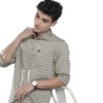 The Indian Garage Co Men’s Slim Fit Shirt (0322-SH169-06_Olive M)