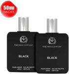 THE MAN COMPANY Black EDT Perfume For Men (Pack of 2, 50ml each) Long Lasting Perfume Body Spray Eau de Toilette – 100 ml(For Men)