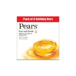Pears Pure & Gentle Soap Bar (Combo Pack of 8) – With Glycerin for Soft, Glowing Skin & Body, Paraben-Free Body Soaps For Bath Ideal for Men & Women