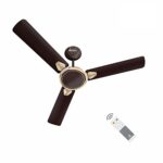 Havells 1200mm Equs BLDC Motor Ceiling Fan | 5 Star with RF Remote, 100% Copper, Upto 57% Energy Saving | ECO Active Technology, Flexible Timer Setting, Memory Backup | (Pack of 1, Smoke Brown)