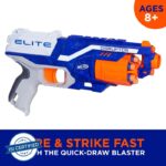 Nerf Elite Disruptor Blaster, 6 Dart Rotating Drum, Slam Fire, incl. 6 Darts; for 8+ Guns & Darts(Multicolor)