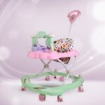 CREW4 Musical 2-in-1 Walker With Parent Rod(Pink)
