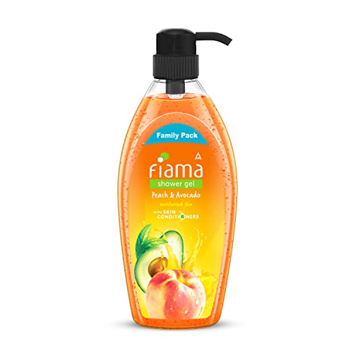 Fiama Body Wash Shower Gel Peach & Avocado, 900ml Family Pack, Body Wash for Women and Men with Skin Conditioners for Smooth & Moisturised Skin, Suitable for All Skin Types
