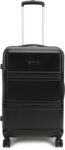 SKYSCAPE BY SWISS MILITARY CUBE HARD TOP BLACK 28″ Check-in Suitcase 8 Wheels – 28 INCH
