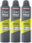 DOVE Men+Care Sport Active + Fresh Dry Spray Antiperspirant Deodorant (Pack of 3) Deodorant Spray – For Men(750 ml, Pack of 3)