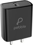 Pebble 18 W 3.1 A Mobile Charger with Detachable Cable(Black, Cable Included)