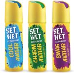 SET WET Cool, Charm and Swag Avatar Deodorant Spray – For Men(450 ml, Pack of 3)