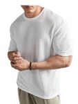 Trillion Solid Self Design Oversized Tshirt for Men | Oversize T-Shirts for Men | Men Drop Shoulder Tshirts | Bagy Fit Men Tshirt White