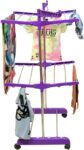 Unizone Steel, Aluminium, Plastic Floor Cloth Dryer Stand – 12 Month Warranty – DV2S Floor Cloth Dryer Stand 900236 – 01(2 Tier)