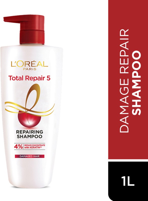 L’Oréal Paris Total Repair 5 Shampoo|For Damaged Hair with Pro-Keratin & Ceramide(1 L)