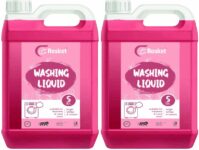 EROSKET Washing machine liquid detergent top load and front load -pink (10 ltr) Multi-Fragrance Liquid Detergent(2 x 5000 ml)