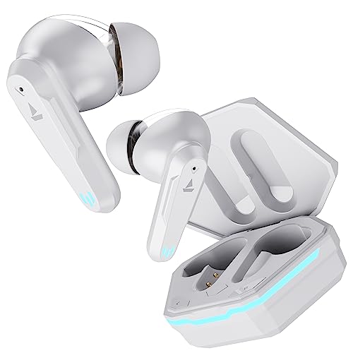 boAt Airdopes 191G True Wireless Earbuds with ENx™ Tech Equipped Quad Mics, Beast™ Mode(Low Latency- 65ms) for Gaming, 2x6mm Dual Drivers, 30H Playtime, IPX5, IWP™, Appealing Case LEDs(White Siberia)