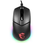MSI Clutch GM11 5000 Adjustable DPI Optical Wired Gaming Mouse with RGB USB Gaming Grade – Black