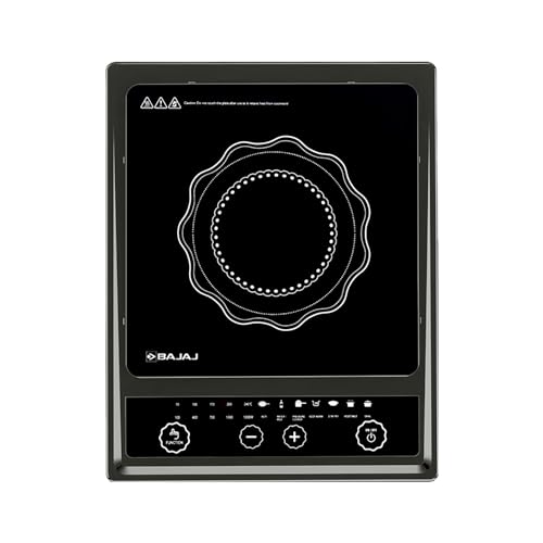 Bajaj Splendid 140TS 1400W Induction Cooktop with Tact Switch (Black/Silver)