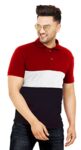LEOTUDE Men’s Regular Fit Half Sleeve Polo T-Shirt (P62NVYMRN_P_Maroon_L)