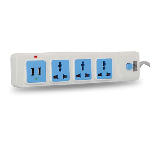 ZEBRONICS – Ps3320U 2500 Watt 220-250 Volts Power Extension Socket That Comes with Three Universal Power Sockets and Also Includes 2 USB Ports, White
