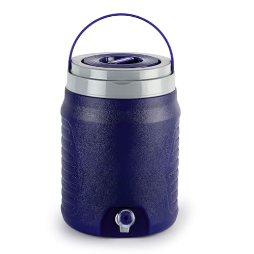 Cello Igloo Pastic Insulated Water Jug | Inner Stainless Steel Jug | Wide Mouth & Leak Proof Jug | Easy to Carry | Ideal for Travel, Picnic, Homes, Offices, Shops, & Clinics | 12 litres, Blue