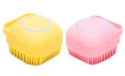 GLUN® Silicone Brush with Shower Gel Dispenser, Mud & Dirt Remover with Soft Silicone Bristle with Non-toxic Brushes Pack of (English)
