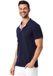 Wear Your Opinion Men’s Half Sleeve Polo Collar Neck T Shirt(Navy,Medium)