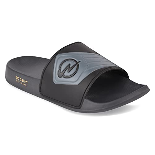 Campus Men’s SL-429 D.GRY/BLK Sliders – 7UK/India SL-429