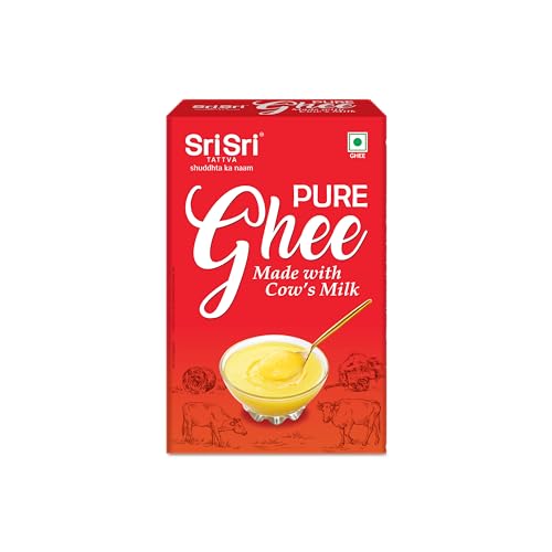 Sri Sri Tattva Shuddhta ka naam Pure Ghee, 1L – Made with Cow’s Milk | Tetrapack | Highly Nutritious | Good for Digestion | Rich in Vitamin A & E | Supports bone & joint health | Rich Taste