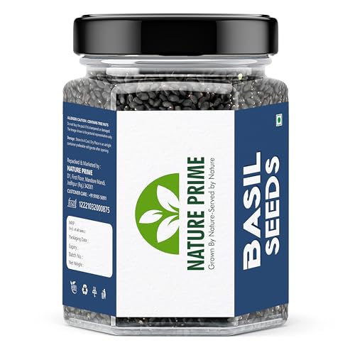 Nature Prime 100% Hygienic Raw sabja Basil Seeds (250 Gram)
