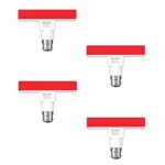 Philips T-Bulb Rangoli B22 5-Watt LED Bulb (Pack of 4, Red)