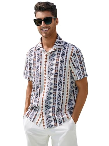 DHRUVI TRENDZ Mens Rayon Men’s Casual Shirt Regular Fit DT-MS-6101 (DT-MS-6075_Blue_XL)