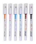 GLUN Outline Double Pin Pen, Two-liner Pens In 6 Colors for Greeting Card, Writing, Drawing Pens for School and Office Pack of 1