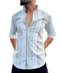 SPARISE Men’s Casual Formal Stylish Comfortable Shirt (White); Size :- Medium – Multi POP