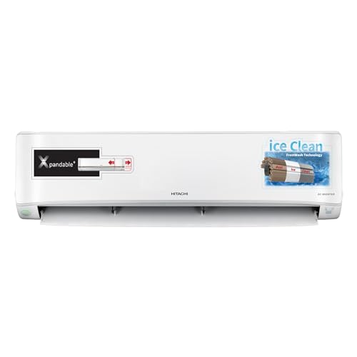 Hitachi 1.5 Ton Class 3 Star, ice Clean, Xpandable+, Inverter Split AC with 5 Year Comprehensive Warranty* (100% Copper, Dust Filter, 2024 Model – 3400FXL RAS.G318PCBIBF, White)