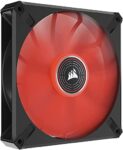 CORSAIR ML140 LED Elite, 140mm Magnetic Levitation Red LED Fan with AirGuide, Single Pack