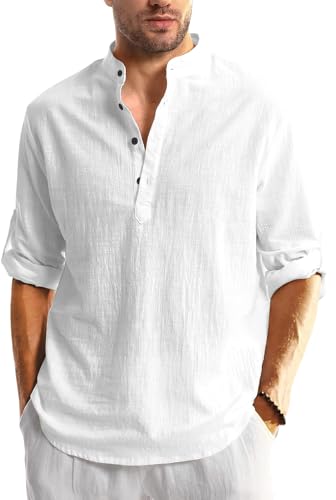 Bellstone Men’s Solid Regular Fit Shirt (KURTA1600_White_M